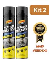 Kit 2 Espuma Multiuso Mágica Limpeza a Seco Estofados Tapetes Mundial Prime 300ml