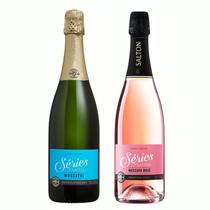 Kit 2 Espumante Moscatel Branco e Rosé Salton 750ml Serra Gaúcha