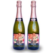 Kit 2 Espumantes Rosé Brut Pinot Noir Brasileiro GO UP 750ml Refrescante Frutado Premium Ideal para celebrações momentos especiais brindes Reveillon