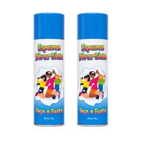Kit 2 Espumas Coloridas Carnaval Aniversário Chá De Bebê Cor:Azul Kit 2 Espumas Coloridas Carnaval Aniversário Chá De Bebê Cor:Azul