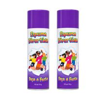Kit 2 Espumas Coloridas Carnaval Aniversário Chá De Bebê Cor:Roxo Kit 2 Espumas Coloridas Carnaval Aniversário Chá De Bebê Cor:Roxo