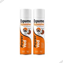 Kit 2 Espumas Expansivas PU Power Ved 500ml 320g Portas e Janelas