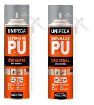 Kit 2 espumas expansivas selante 500ml unipega