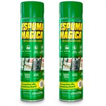 Kit 2 Espumas Magica Limpa Seco Uso Automotivo e Doméstico Proauto 400ml