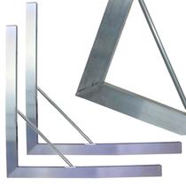 Kit 2 Esquadro Alumínio 0,80 X 0,60cm P/ Pedreiro Construção