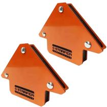 Kit 2 Esquadro Magnético 12kg Starfer 3 Pol. (75mm) Starfer