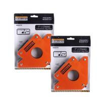 Kit 2 Esquadro Magnético 35kg Starfer 5 Pol. (125mm) Starfer