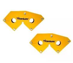 Kit - 2 Esquadro Magnético Multi Ângulo para Solda 18Kg - Titanium