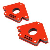 Kit 2 Esquadro Magnético Triangular 22kg 4 Polegadas Soldador