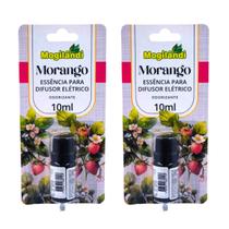Kit 2 Essência Odorizante para Difusor Elétrico Morango Mogilândi 10ml