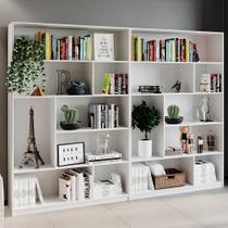 Kit 2 Estante para Livros 180cmx240cm 4 Prateleiras Seattle Yescasa Kit 2 Estante para Livros 180cmx240cm 4 Prateleiras Seattle Yescasa