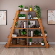 Kit 2 Estantes Escada Multiuso para Livros 5 Prateleiras 134cmx164cm