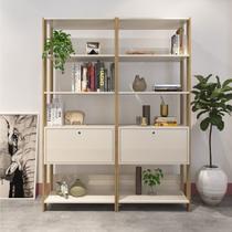 Kit 2 Estantes Multiuso Alta 4 Prateleiras 1 Porta 166CMX126CM Match Artely Branco Kit 2 Estantes Multiuso Alta 4 Prateleiras 1 Porta 166CMX126CM Match Artely Branco