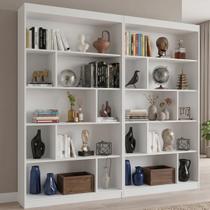 Kit 2 Estantes Multiuso de Livros 120CMX181CM Home Office Yescasa Branco