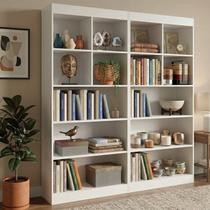 Kit 2 Estantes Multiuso para Livros 183X94cm Magnólia Yescasa