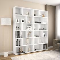 Kit 2 Estantes para Livros 204,2x180cm Xangai Branco Kit 2 Estantes para Livros 204,2x180cm Xangai Branco