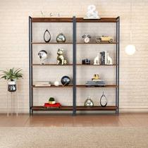 Kit 2 Estantes para Livros Altas Industrial Aço 5 Prateleiras 187cmx80cm Active Yescasa