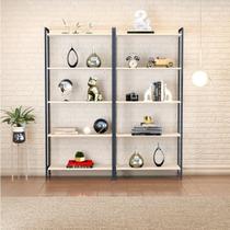 Kit 2 Estantes para Livros Altas Industrial Aço 5 Prateleiras 187CMX80CM Active Yescasa