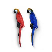 Kit 2 Estátua Arara Grande em Gesso Parede Decoração Tropical 70 cm AVB DECOR