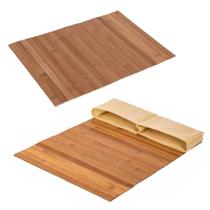 Kit 2 Esteira Bambu Apoio Braço Sofá Com Suporte Controle