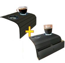 Kit 2 Esteira Mdf Bandeja Porta Controle + Porta Copo