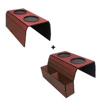 Kit 2 Esteira para Braço de Sofá com Porta Copos e com Controle Vermelho Rustico Mdf Madeira Kit 2 Esteira para Braço de Sofá com Porta Copos e com Controle Vermelho Rustico Mdf Madeira