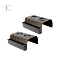 Kit 2 Esteira Porta Copos Bandeja para Braço de Sofá Madeira Suporte Porta Controle