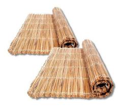 Kit 2 Esteiras Palha Taboa 1,7x1,0m Pergolado Forro Tapete