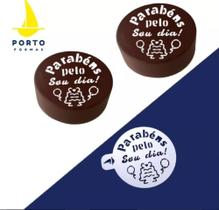 Kit 2 Estêncil 7cm Para Doces parabéns Pelo Seu Dia 354 Kit 2 Estêncil 7cm Para Doces parabéns Pelo Seu Dia 354
