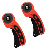 Kit 2 Estilete Rotativo Com Lamina De 45Mm Com Gatilho 17Cm