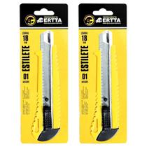 Kit 2 Estiletes Profissional Com Trava Lamina de 18mm