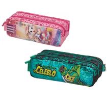 Kit 2 Estojo Escolar Lápis Nécessaire Infantil Vários Modelo