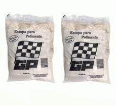 Kit 2 Estopas Branca Gp Extra 200g Polimento Limpeza Brilho