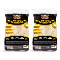 Kit 2 Estopas Especial para Polimento 100% Algodão Branca Proauto 200gr Kit 2 Estopas Especial para Polimento 100% Algodão Branca Proauto 200gr