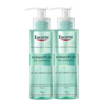 Kit 2 Eucerin Dermo Pure Oil Control Gel de Limpeza Facial 200ml