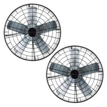Kit 2 Exaustores Comercial Ventilador Axial De Parede Industrial Premium 50cm Ventisol