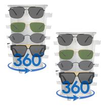 Kit 2 Expositor Loja Óculos Giratório Vitrine Ótica Gira