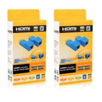 Kit 2 Extender Hdmi 4k 3d 1.4 20/30m Para Rj45 Cat 5e/6 Rede