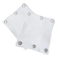 kit 2 Extensor de 3 botões Alongador de Body Infantil Prolongador Branco Unissex Uso Roupa Bebe 3 Botoes de Pressão 100 algodão 9cmx10cm Baby Deluxe