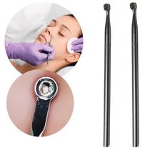 Kit 2 Extratores Cureta Inox Para Cravo E Espinhas E Limpeza Kit 2 Extratores Cureta Inox Para Cravo E Espinhas E Limpeza