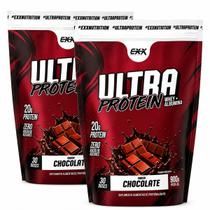Kit 2 Exx Ultra Protein Chocolate Whey + Albumina 900g Kit 2 Exx Ultra Protein Chocolate Whey + Albumina 900g
