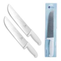 Kit 2 Faca De Cozinha Churrasco Inox Carne 8 Polegada Profissional Kit 2 Faca De Cozinha Churrasco Inox Carne 8 Polegada Profissional