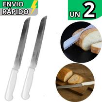 Kit 2 Faca Para Cortar Pão Em Inox N8 de Serra Grande Ideal Torta Pão Caseiro Panificadora Cozinha Kit 2 Faca Para Cortar Pão Em Inox N8 de Serra Grande Ideal Torta Pão Caseiro Panificadora Cozinha