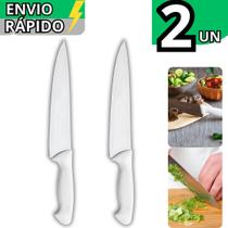 Kit 2 Faca Peixeira Em Inox Profissional Cabo Branco N6 Cortes Precisos Cozinha Restaurante Kit 2 Faca Peixeira Em Inox Profissional Cabo Branco N6 Cortes Precisos Cozinha Restaurante