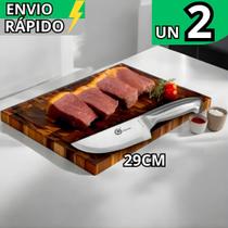 Kit 2 Faca Peixeira Toda em Inox Profissional N7 Linha Texas Afiada Açougueiro Açougue Cozinha