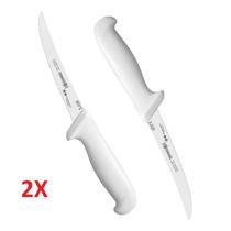 Kit 2 Facas de Desossa Mundial 6" Lamina em Aço Inox Curvada Cabo Branco (5516-6) Kit 2 Facas de Desossa Mundial 6" Lamina em Aço Inox Curvada Cabo Branco (5516-6)