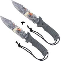 Kit 2 Facas Esportiva 3D Xingu XV3408 Full Tang Com Bainha Camuflada