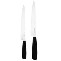 Kit 2 Facas Japonesa Sushi Salmão Peixe Aço Inox 38cm e 33cm