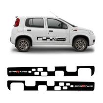 Kit 2 Faixa Adesivo Lateral Fiat Uno Compatível Em Vinil