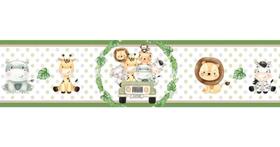 Kit 2 Faixa Adesivo Zoo Safari Infantil Papel Parede Selva Kit 2 Faixa Adesivo Zoo Safari Infantil Papel Parede Selva